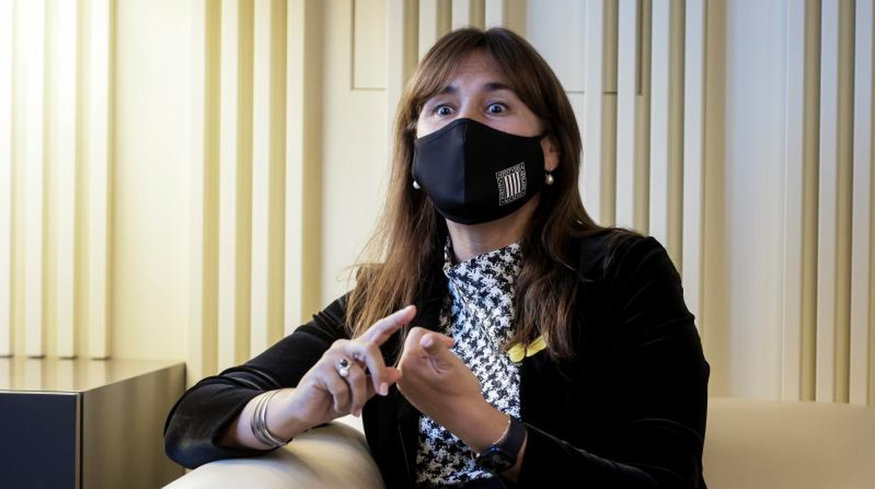 Laura Borràs, presidenta del Parlamento de Cataluña, ayer en una recepción institucional