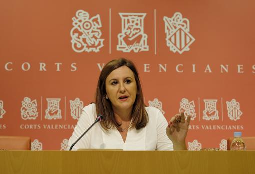 Imagen de la portavoz del PP en las Cortes Valencianas, María José Catalá