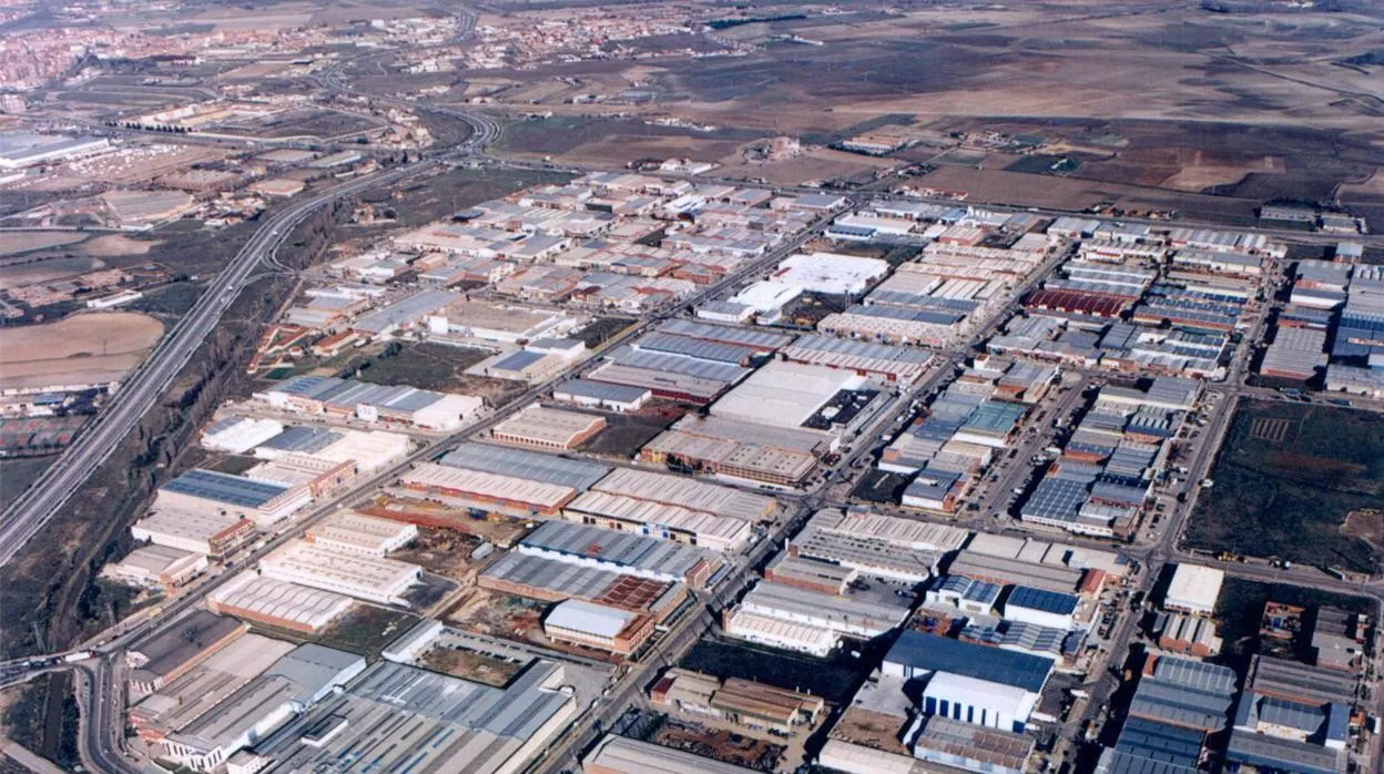 Vista aérea de uno de los polígonos industriales de Valladolid