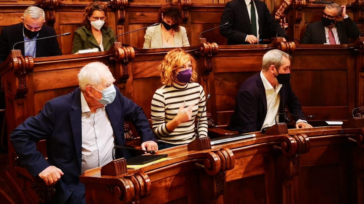 Ediles de ERC en el pleno de este viernes