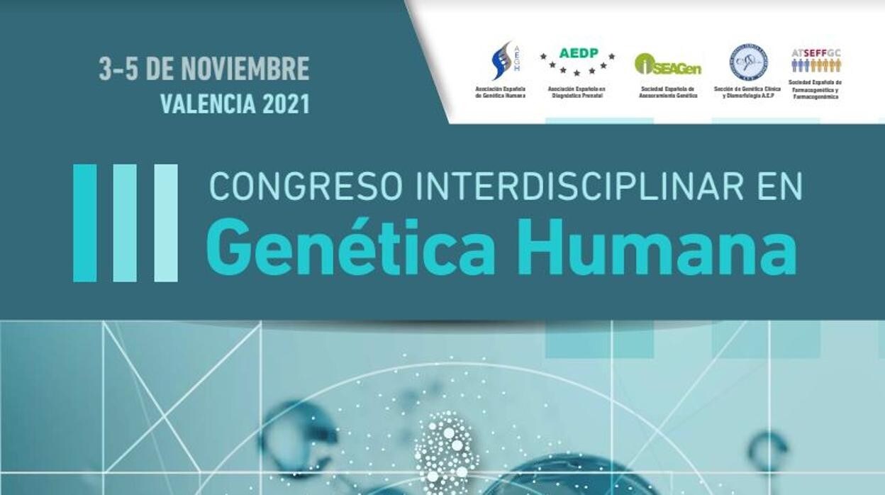 Cartel del Congreso Interdisciplinar en Genética Humana en Valencia