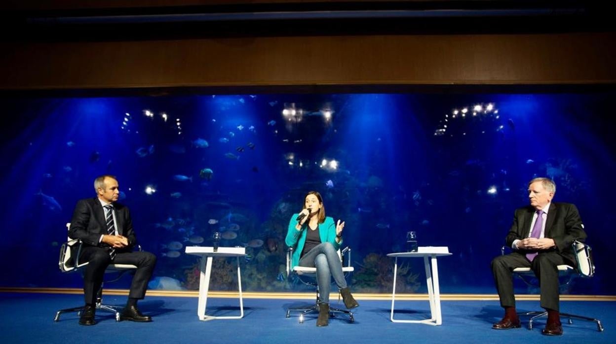 Imagen tomada durante la jornada sobre tecnología IOT en el agua organizada por AEAS y Global Omnium en el Oceanogràfic de Valencia