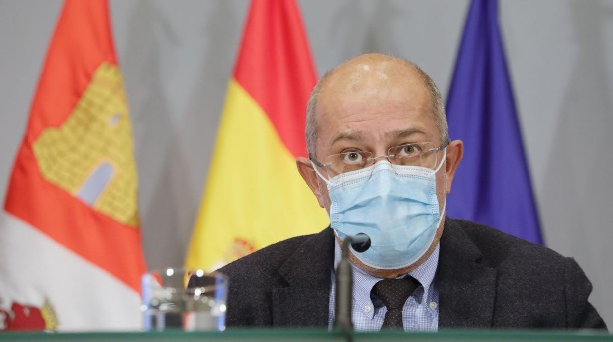 El vicepresidente y portavoa, Francisco Igea, durante la rueda de prensa