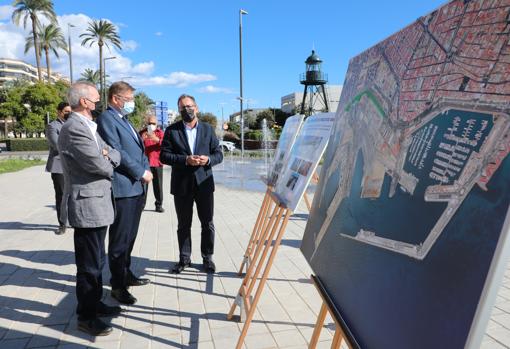 Ximo Puig, este jueves en Alicante en una visita a obras de ampliación en la zona portuaria