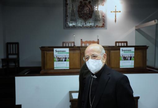 El obispo de Valladolid, Ricardo Blázquez, el pasado jueves, durante la presentación de las cuentas