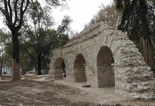 Los arcos del muro de ronda del Cuartel de San Gil ya restaurados
