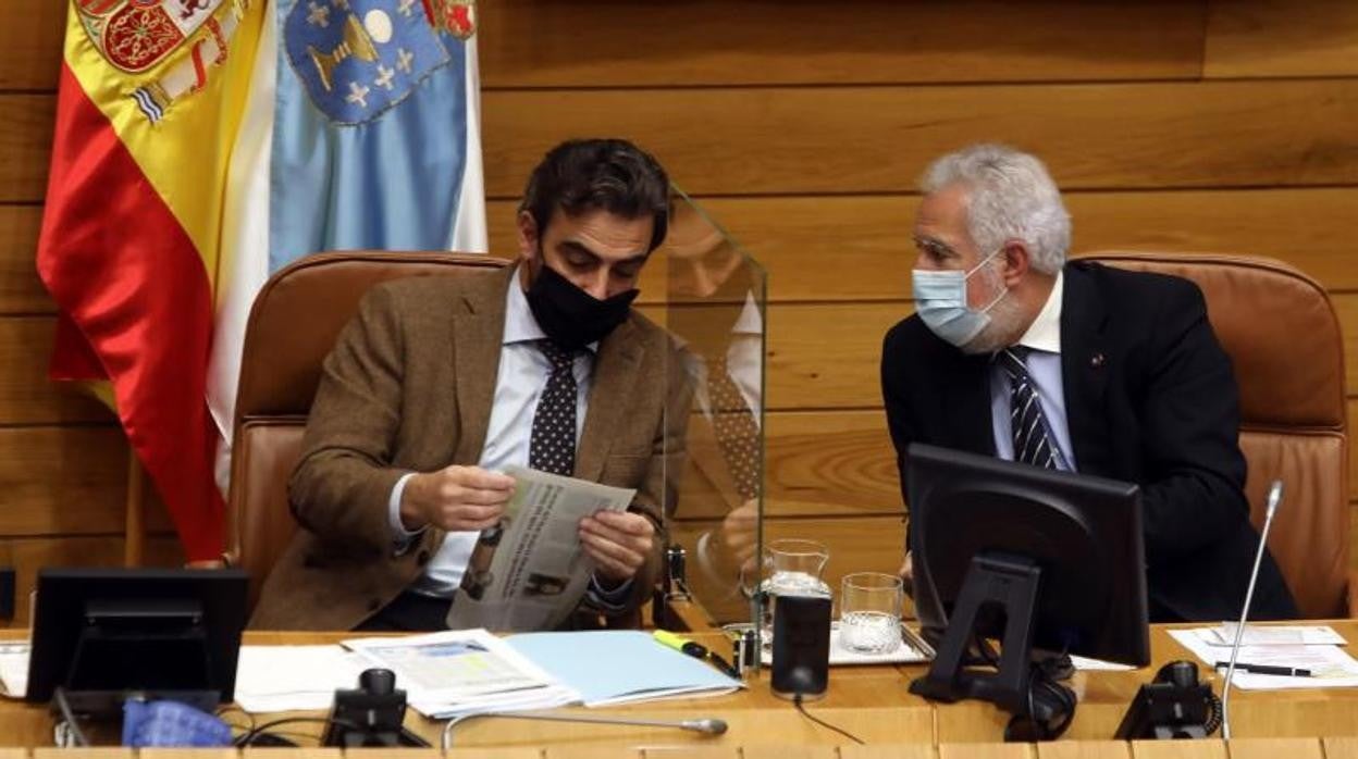 Un momento del Pleno del Parlamento gallego, este martes