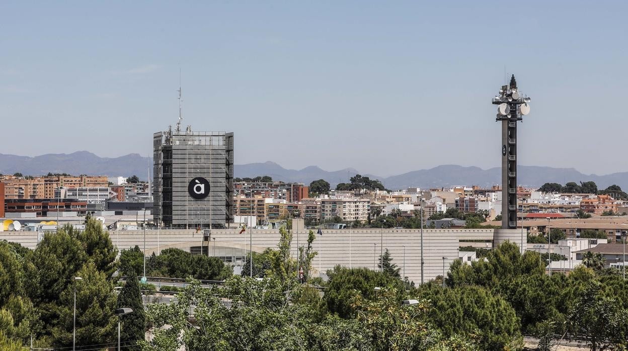 Vista aérea de los estudios de À Punt en Valencia