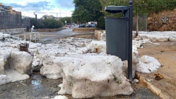 Las imágenes más espectaculares de la histórica granizada en Alicante