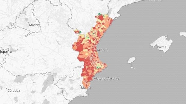 Mapa y listado de los nuevos brotes de coronavirus en la Comunidad Valenciana en las últimas 24 horas
