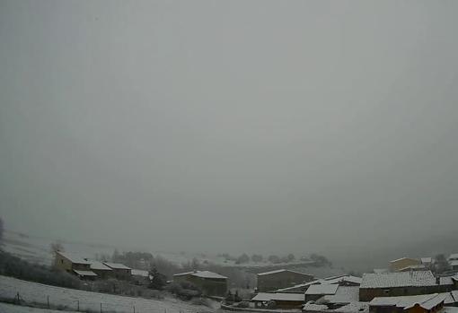 Imagen de la nevada registrada en la localidad valenciana de Arroyo Cerezo