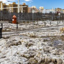 Placas de hielo en la ciudad de Alicante