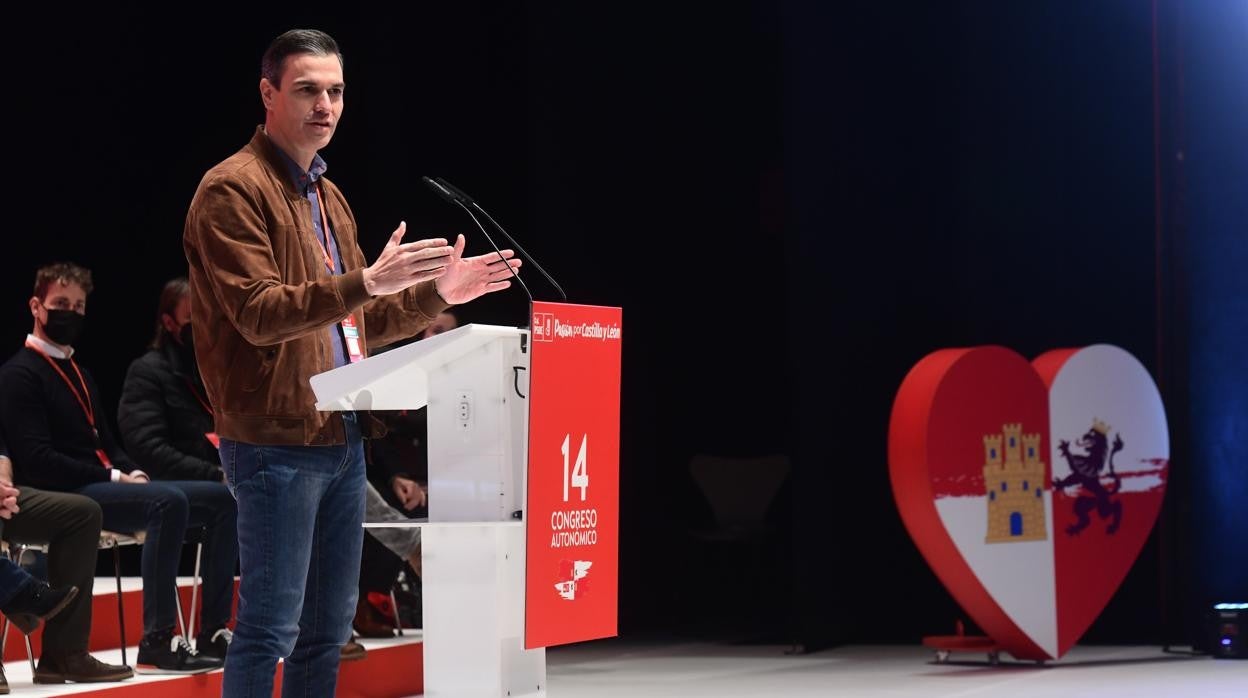 Intervención del secretario general del PSOE y presidente del Gobierno, Pedro Sánchez, en el Congreso Autonómico del PSOE de Castilla y León