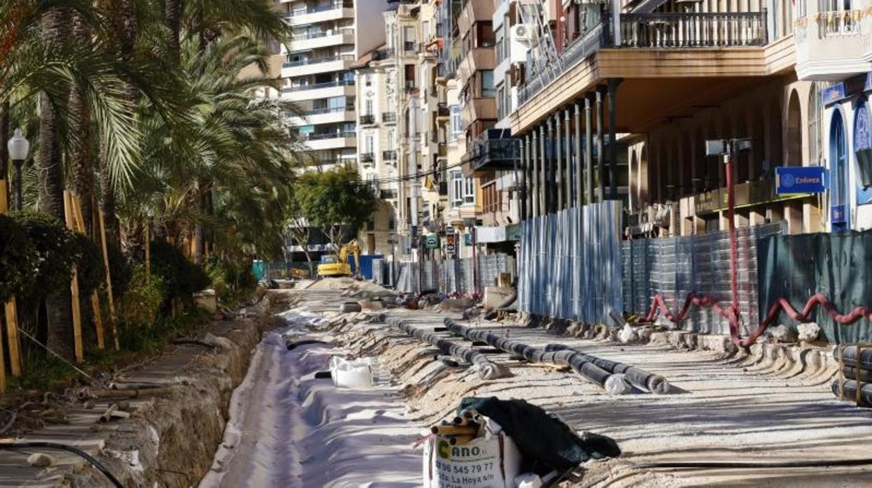 Obras en la Explanada de Alicante