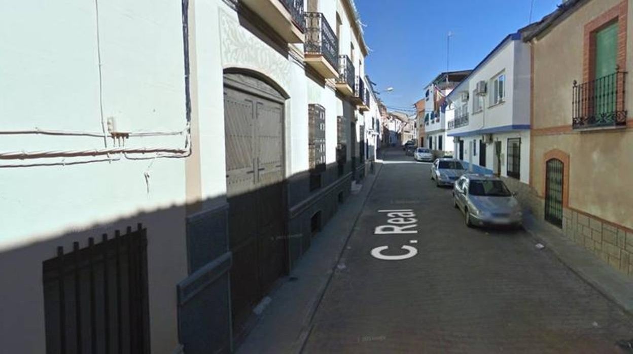 Calle Real, en la localidad de Fuente el Fresno, donde se produjo el suceso