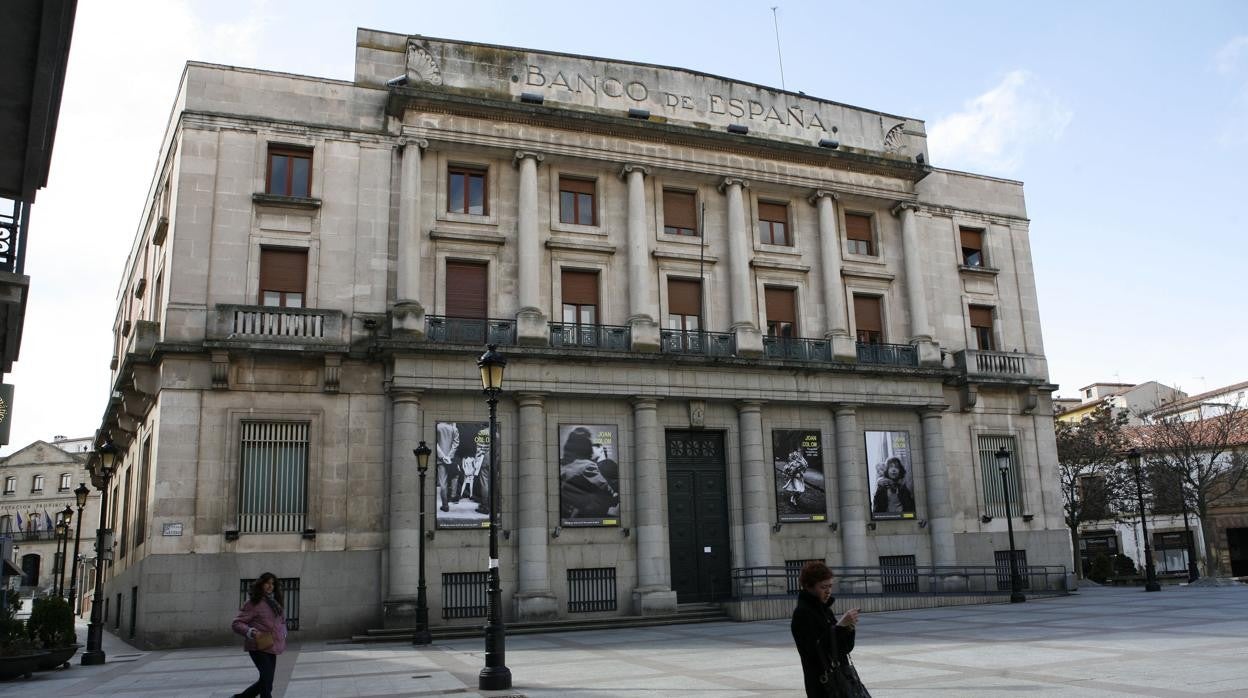 Edificio del antiguo Banco de España en Soria en una imagen de archivo