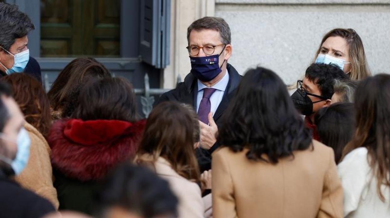 Núñez Feijóo, este lunes en Madrid, ante el Congreso de los Diputados