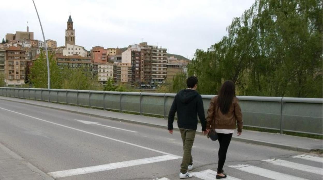 Vista de Fraga (Huesca), donde se estaba celebrando el examen teórico del carné de conducir en el que se detectó el intento de fraude