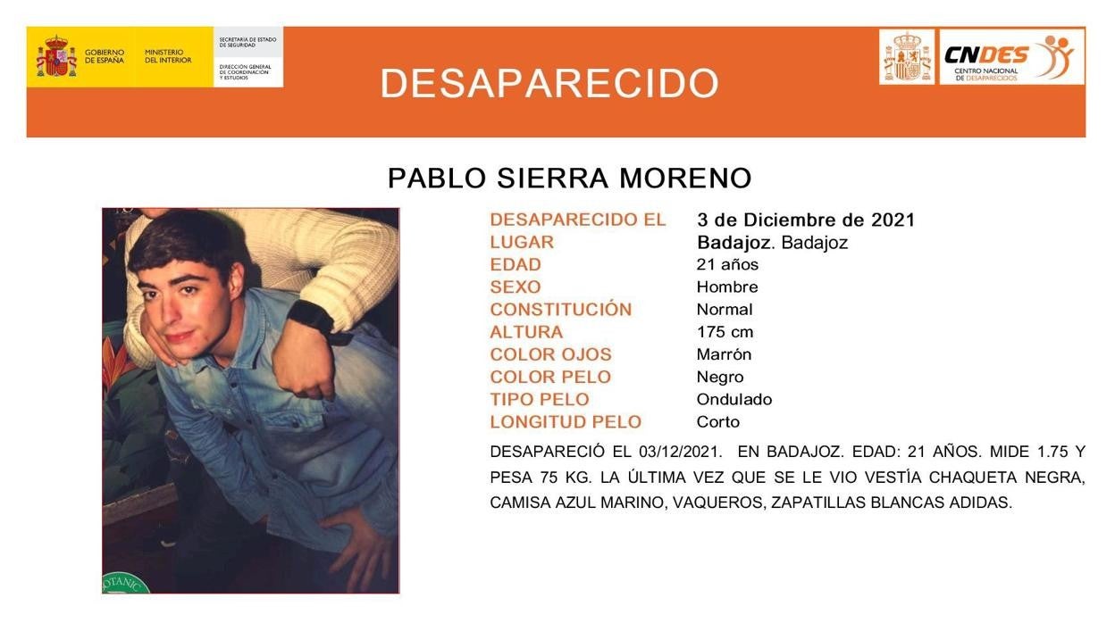 Las claves sobre la búsqueda de Pablo Sierra, el joven de 21 años que lleva desaparecido desde el viernes