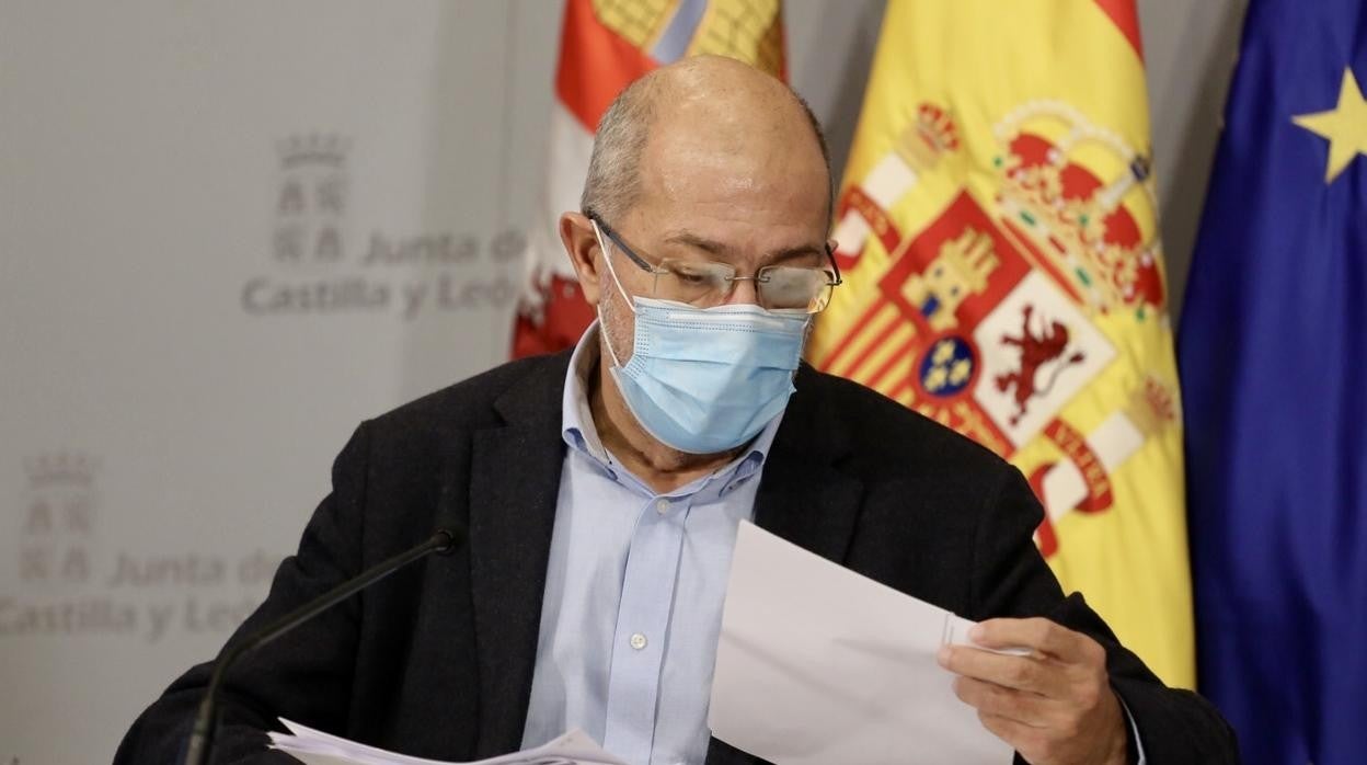 Francisco Igea durante el consejo de Gobierno