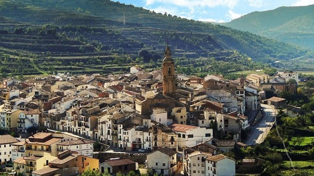 Vista panorámica del municipio castellonense de Forcall