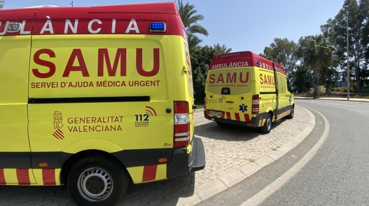 Dos ambulancias del SAMU en una imagen de archivo