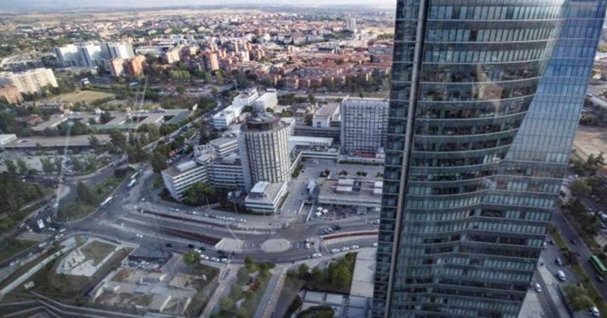 Zona sobre la que se proyecta Madrid Nuevo Norte, vista desde una de las cuatro torres