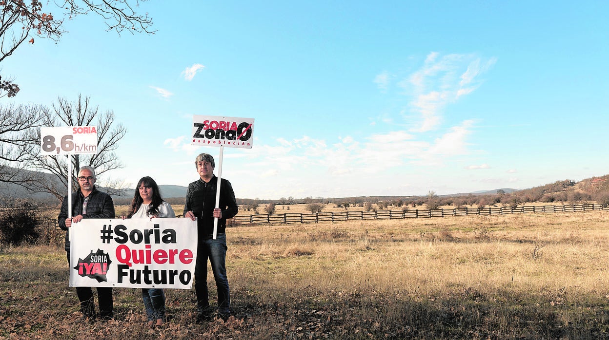 Representantes de la plataforma Soria Ya, que se presentará a las próximas elecciones autonómicas del 13 de febrero