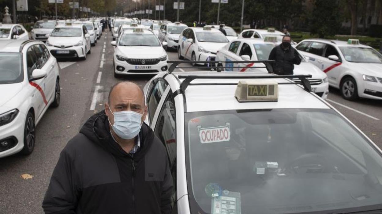 Protestas del gremio del taxi en 2020