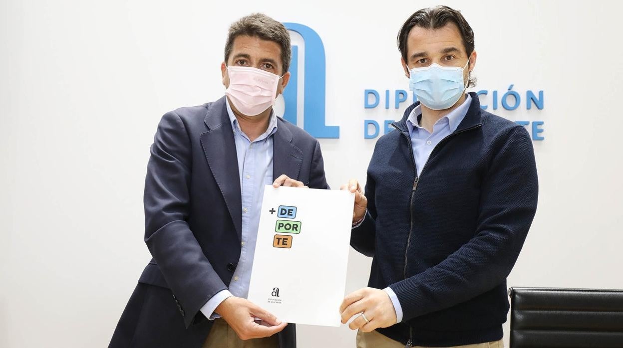 Carlos Mazón y Eduardo Dolón presentan el nuevo presupuesto de Deportes