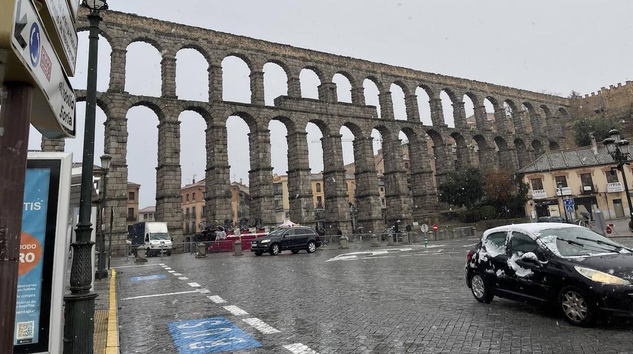 Primera nevada del año en Segovia.