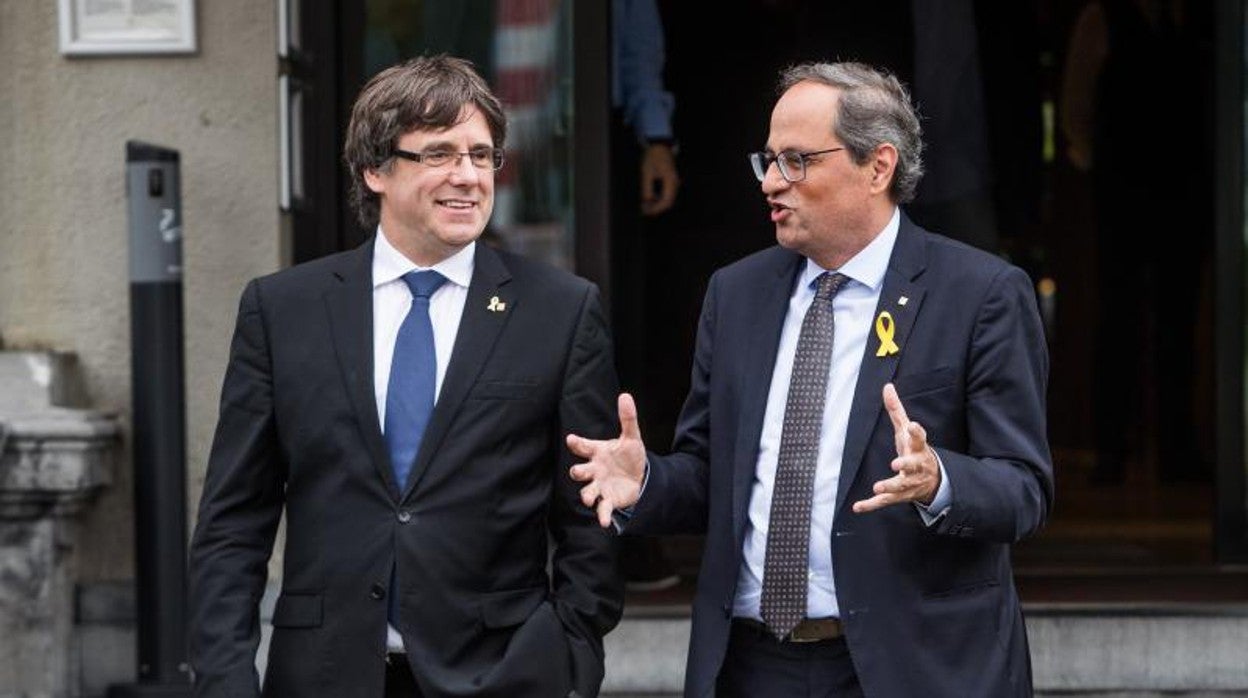 Puigdemont y Torra en Waterloo, 2018