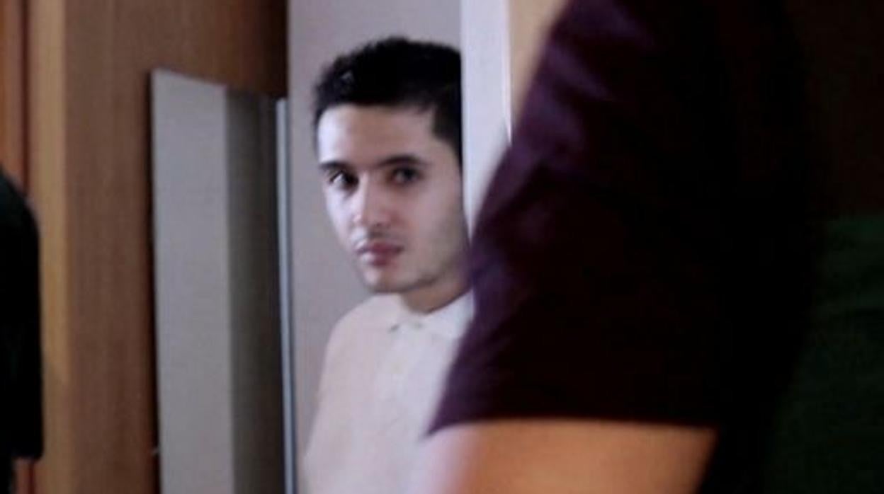 Jordi Arias Fernández, 'Lupin', durante el registro de la UCO