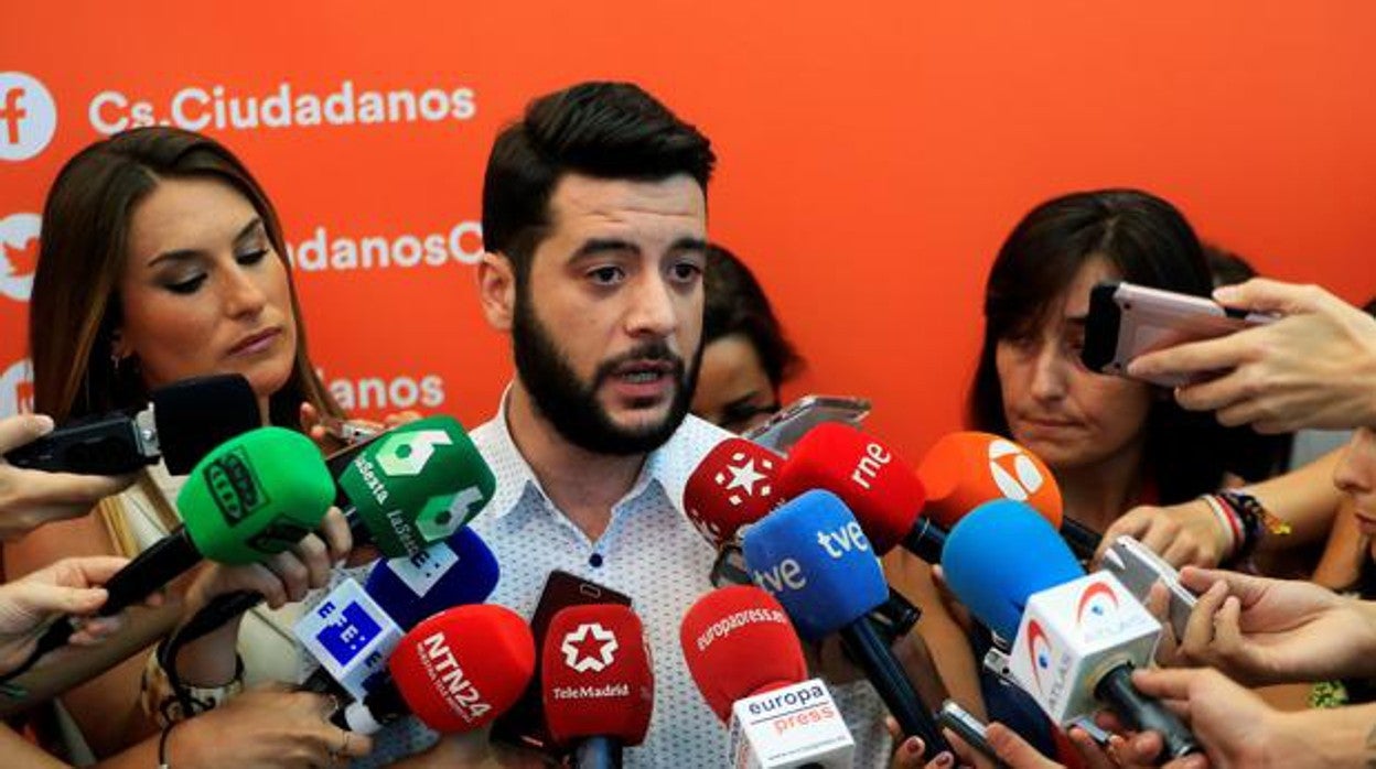 El exportavoz adjunto de Ciudadanos en la Asamblea de Madrid, César Zafra