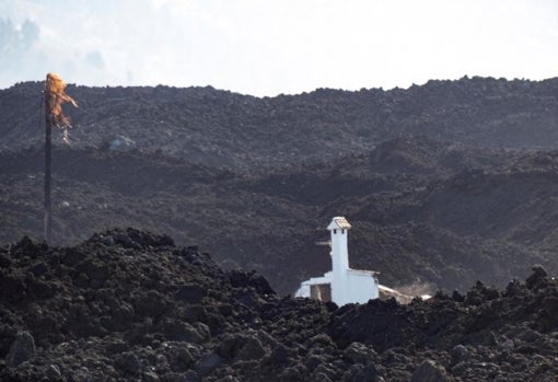 Zona afectada por las coladas de lava en Los Llanos de Aridane