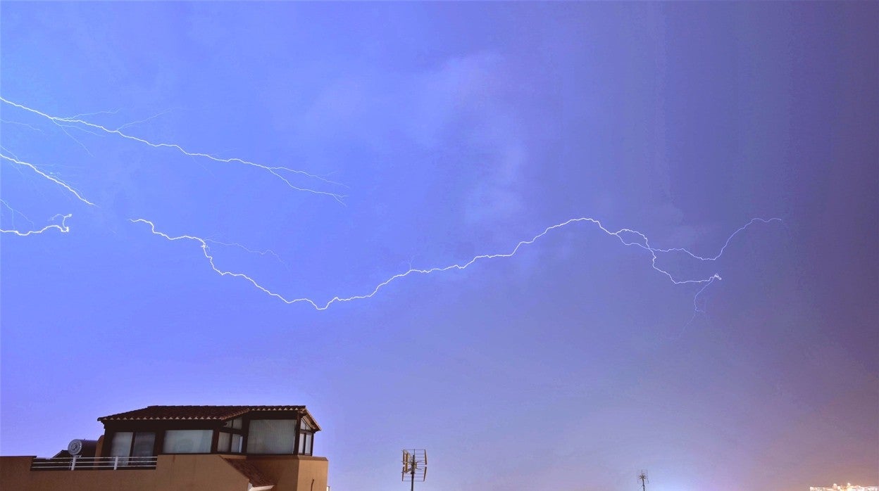 Tormenta eléctrica en Tenerife sur