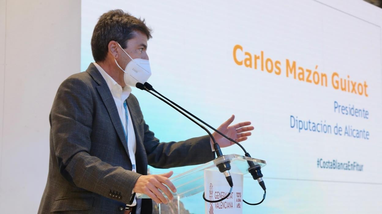 Carlos Mazón, durante su intervención en Fitur