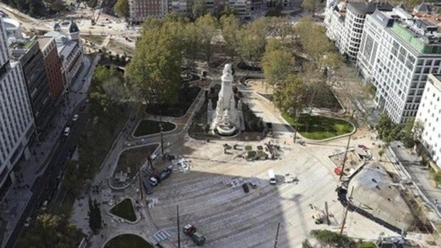 Imagen de la nueva Plaza de España de Madrid