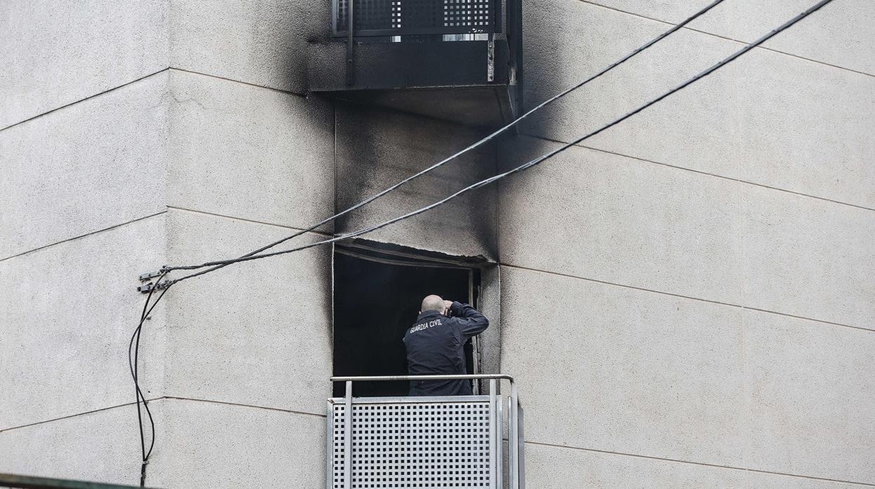 Imagen de la habitación de la residencia de Moncada donde se originó el incendio