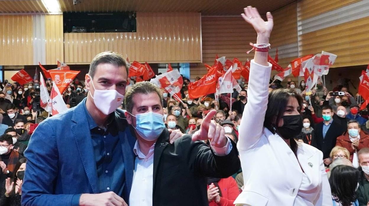 Acto político del PSOE en Zamora con Ana Sánchez, Luis Tudanca y Pedro Sánchez