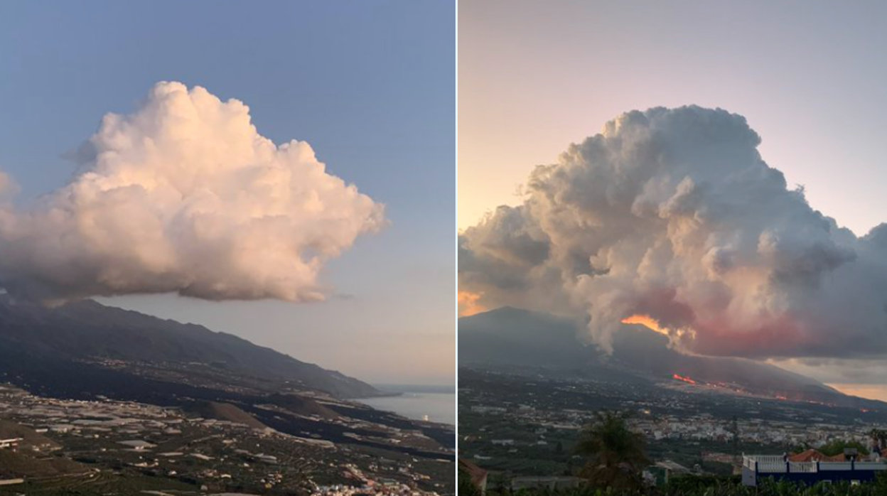 Efecto Twnomey sobre el volcán de La Palma, en erupción y posteruptivo