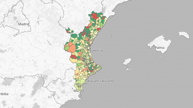 Estos son los municipios de la Comunidad Valenciana libres de contagios de coronavirus