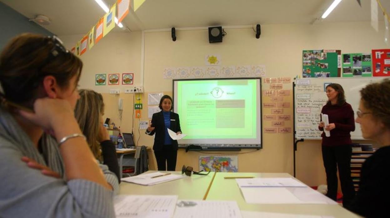 Una clase en un centro escolar en Barcelona