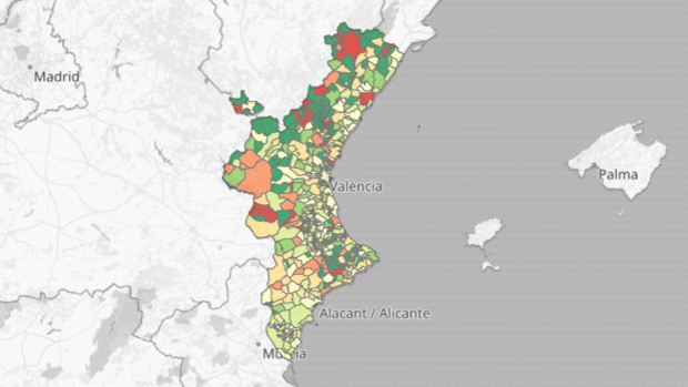 Listado de los últimos contagios de coronavirus por municipios en la Comunidad Valenciana