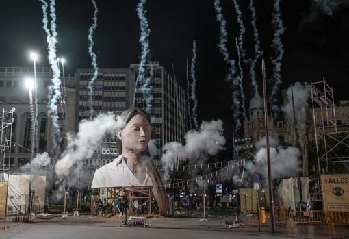 Imagen de la Cremà de la falla municipal de Valencia en septiembre de 2021