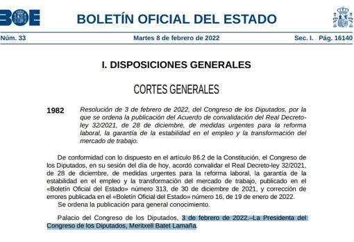 La resolución de Batet publicada en el BOE,evidencia que se apresuró a ordenar su promulgación: la mandó al boletín el mismo día de la votación que está en entredicho