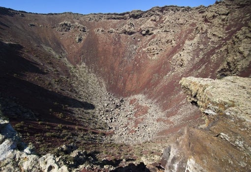 Cráter del volcán de La Corona, Lanzarote