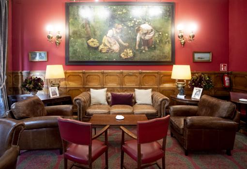 El bar de invitados de la Gran Peña, en Madrid