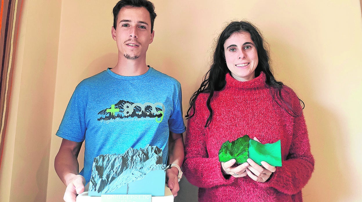 Juan Rodríguez y Laura Samaniego, autores de las maquetas