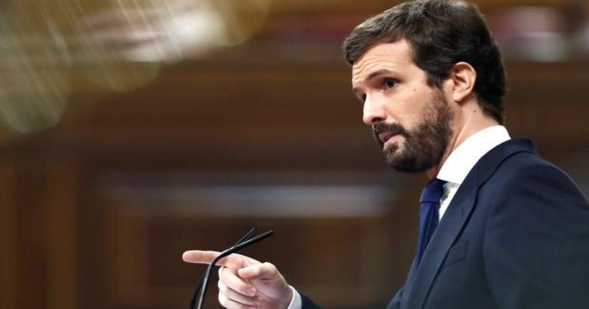 Pablo Casado, en un pleno del Congreso de los Diputados